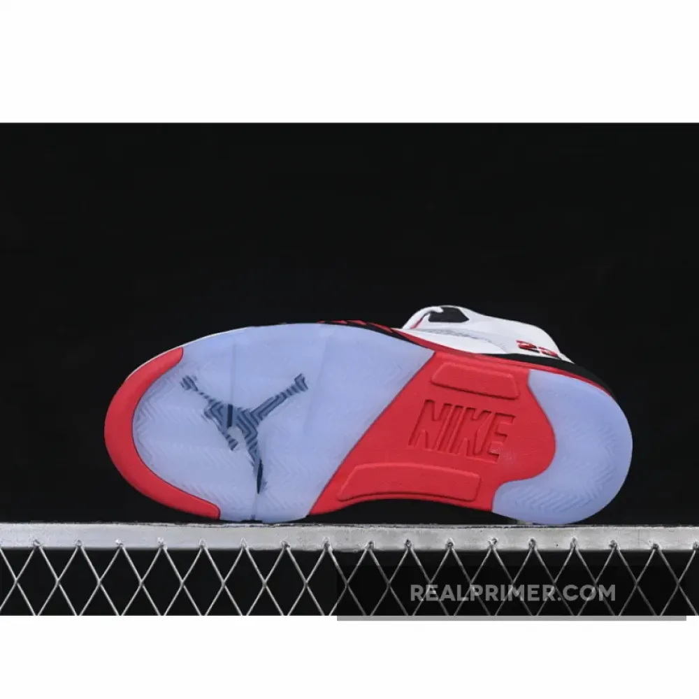JORDAN 5 RETRO FIRE RED BLACK TONGUE WHITE/FIRE RED/BLACK HQ7978-101