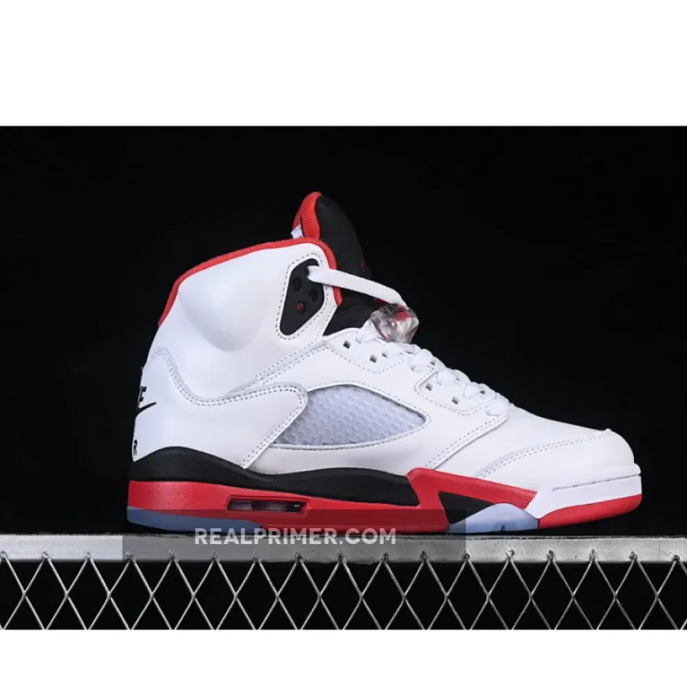 JORDAN 5 RETRO FIRE RED BLACK TONGUE WHITE/FIRE RED/BLACK HQ7978-101