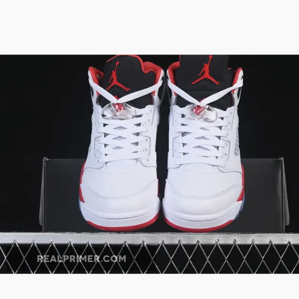 JORDAN 5 RETRO FIRE RED BLACK TONGUE WHITE/FIRE RED/BLACK HQ7978-101