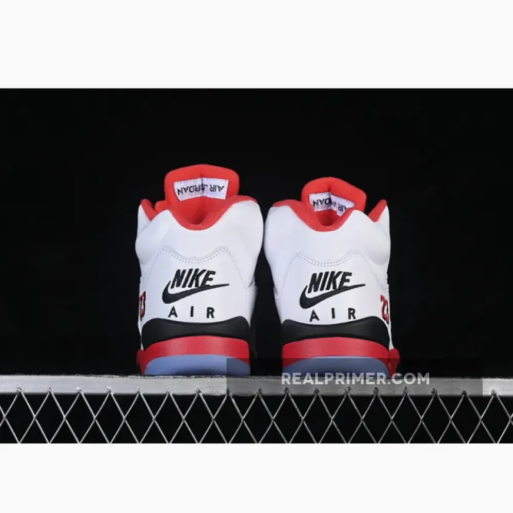 JORDAN 5 RETRO FIRE RED BLACK TONGUE WHITE/FIRE RED/BLACK HQ7978-101
