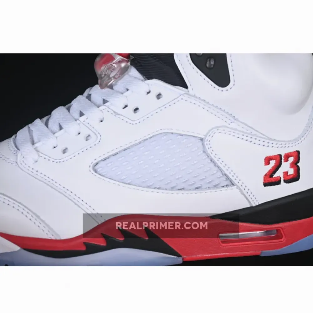 JORDAN 5 RETRO FIRE RED BLACK TONGUE WHITE/FIRE RED/BLACK HQ7978-101