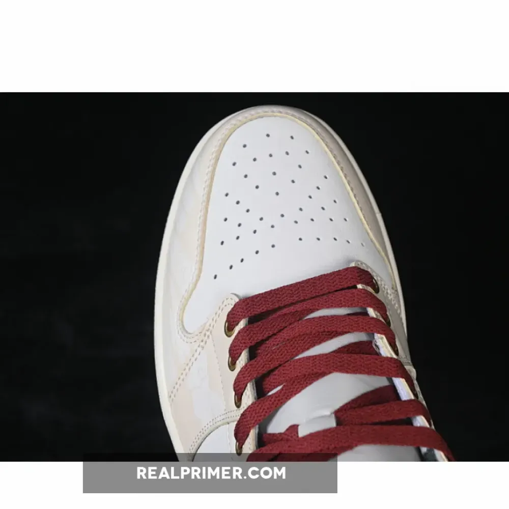 AIR JORDAN 1 MID AJ1 CASUAL SNEAKERS WINE RED/WHITE DQ8426-105