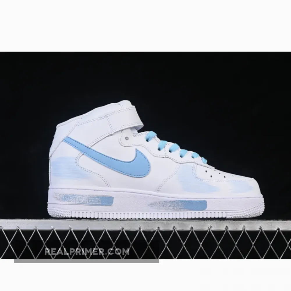 AIR FORCE 1 07 MID CASUAL SNEAKERS SKY BLUE/WHITE ZH0316-124