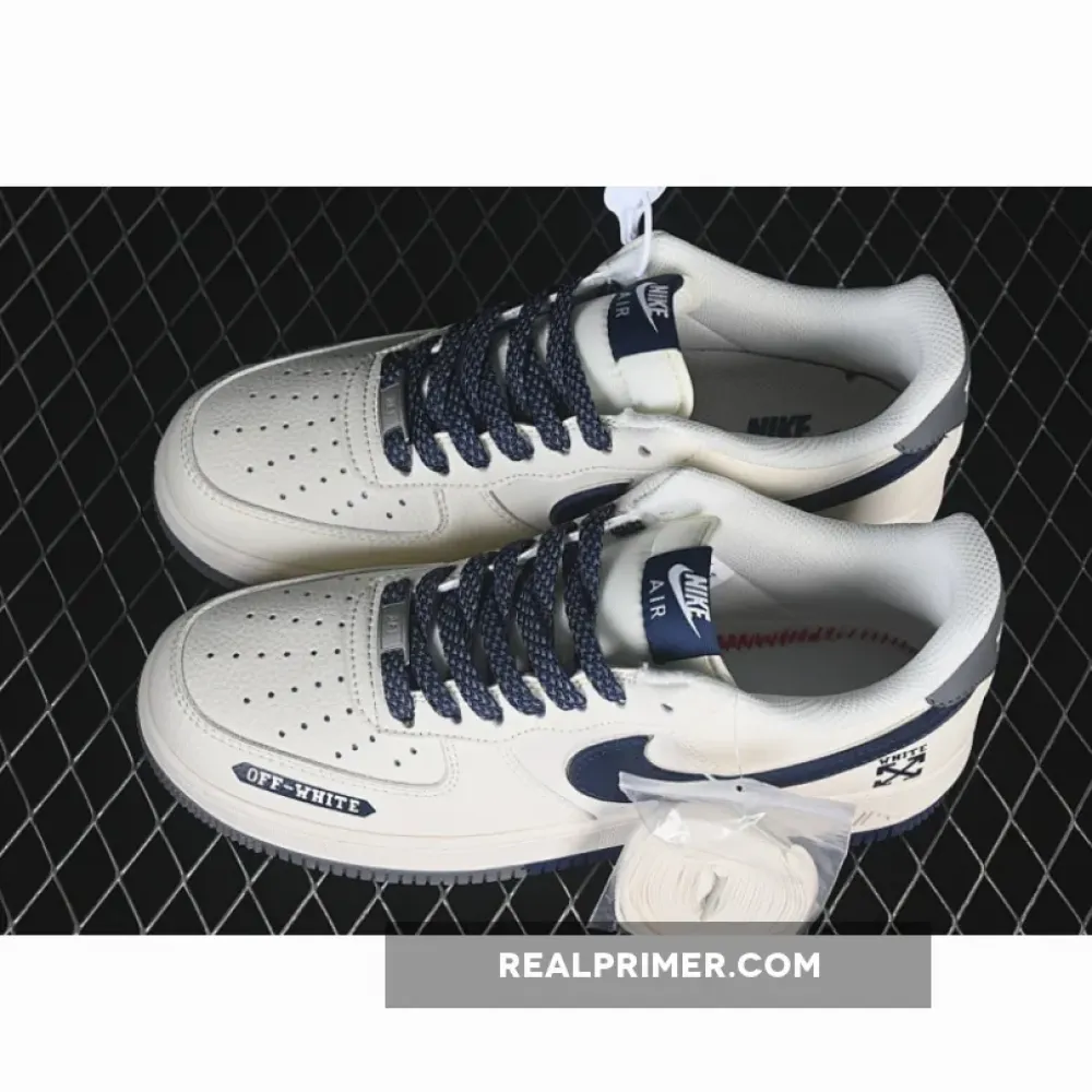 AIR FORCE 1 07 LOW CASUAL SHOES NAVY BLUE/WHITE/GREY QW5836-026