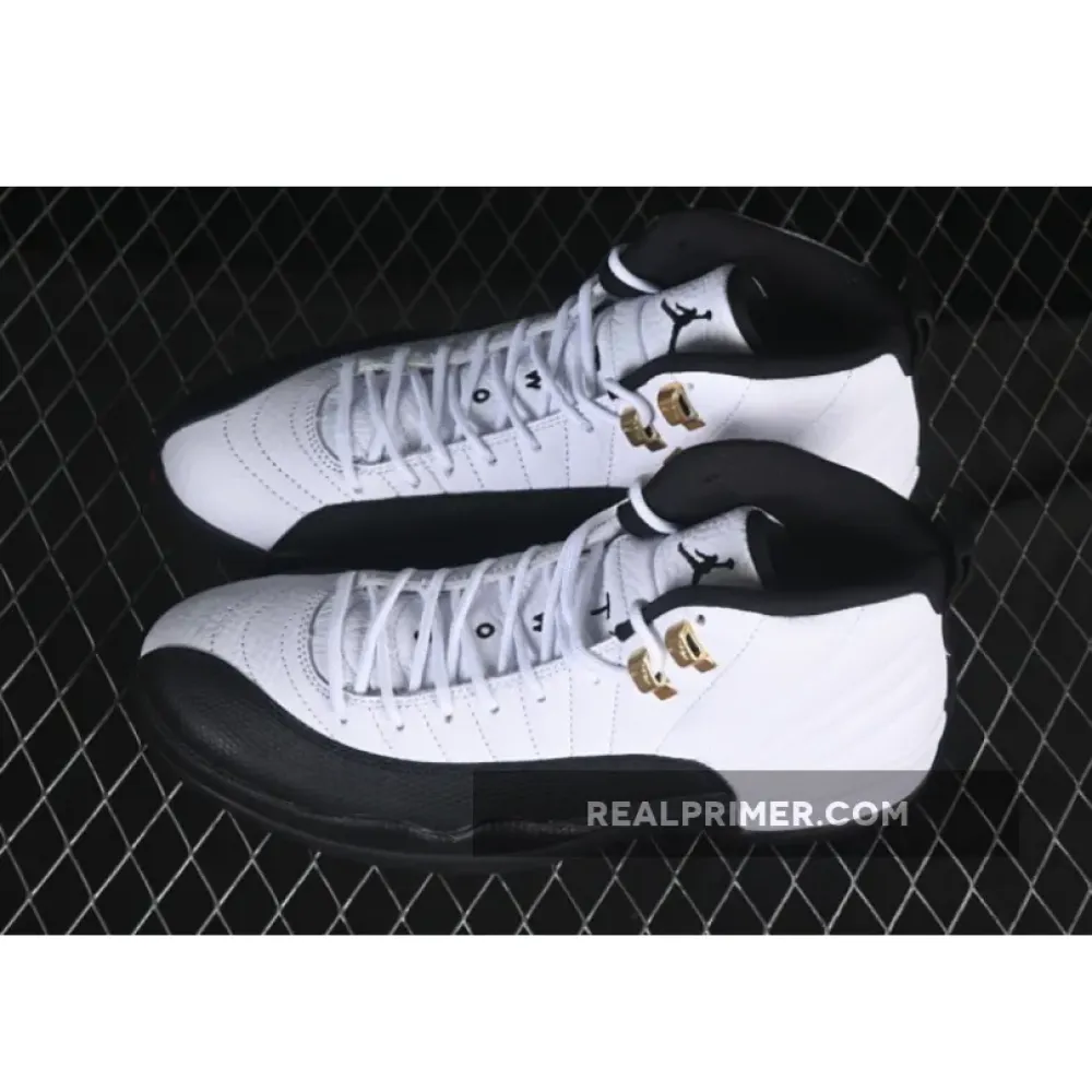 AIR JORDAN 12 RETRO TAXI AJ12  BLACK/WHITE CT8013-117