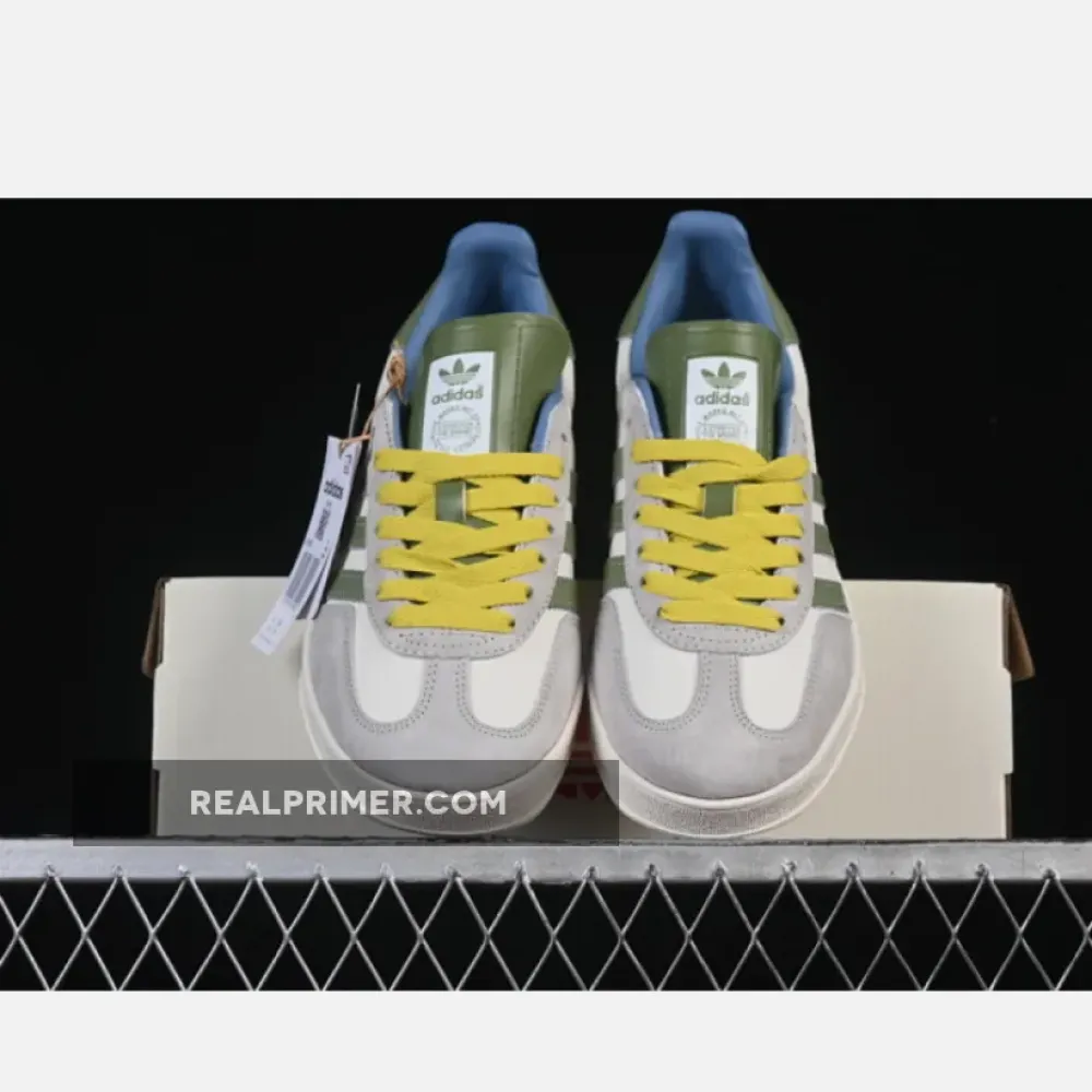 ORIGINALS GAZELLE INDOOR LOW-TOP SNEAKERS GREY/WHITE/GREEN DD6607