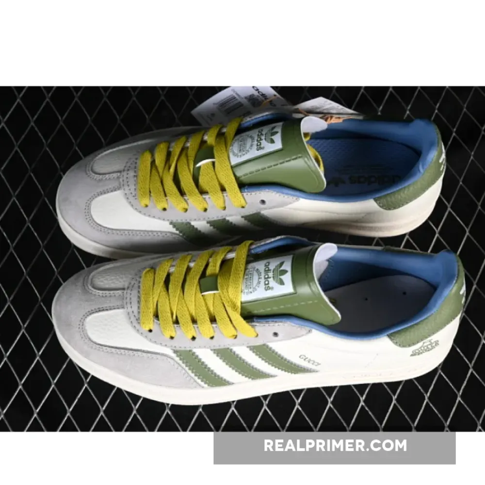 ORIGINALS GAZELLE INDOOR LOW-TOP SNEAKERS GREY/WHITE/GREEN DD6607