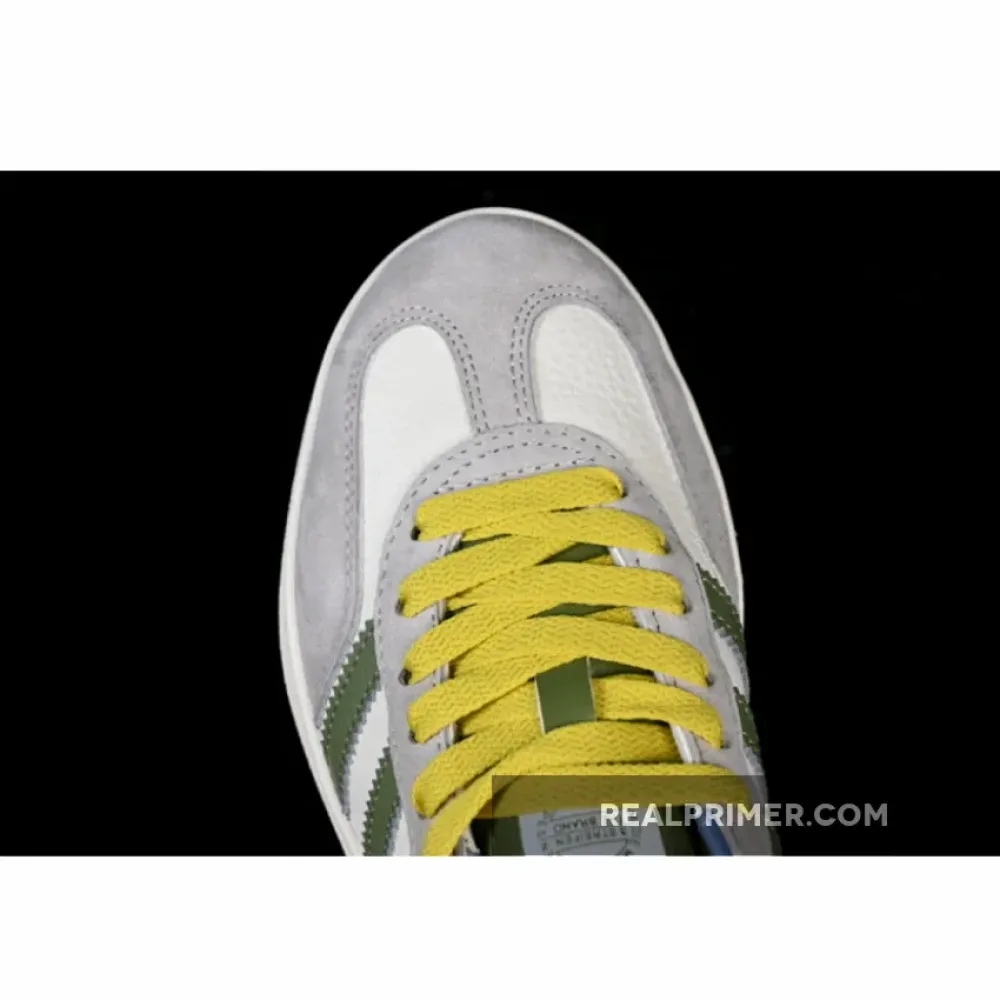 ORIGINALS GAZELLE INDOOR LOW-TOP SNEAKERS GREY/WHITE/GREEN DD6607