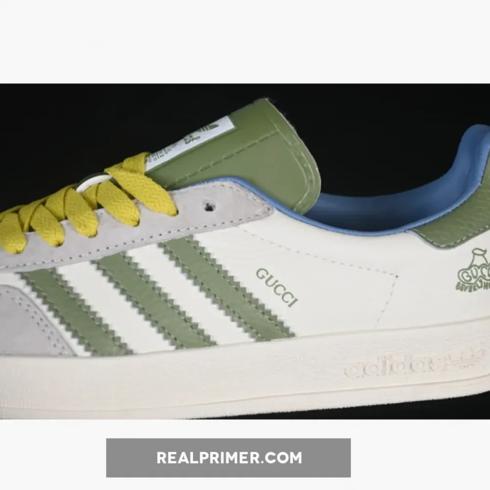 ORIGINALS GAZELLE INDOOR LOW-TOP SNEAKERS GREY/WHITE/GREEN DD6607