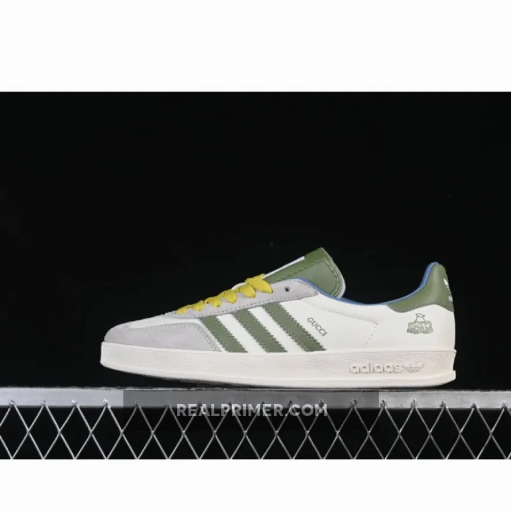 ORIGINALS GAZELLE INDOOR LOW-TOP SNEAKERS GREY/WHITE/GREEN DD6607