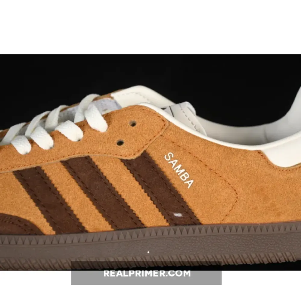 SAMBA CLOVER CASUAL BOARD SHOES KHAKI/COFFEE/WHITE JI3288