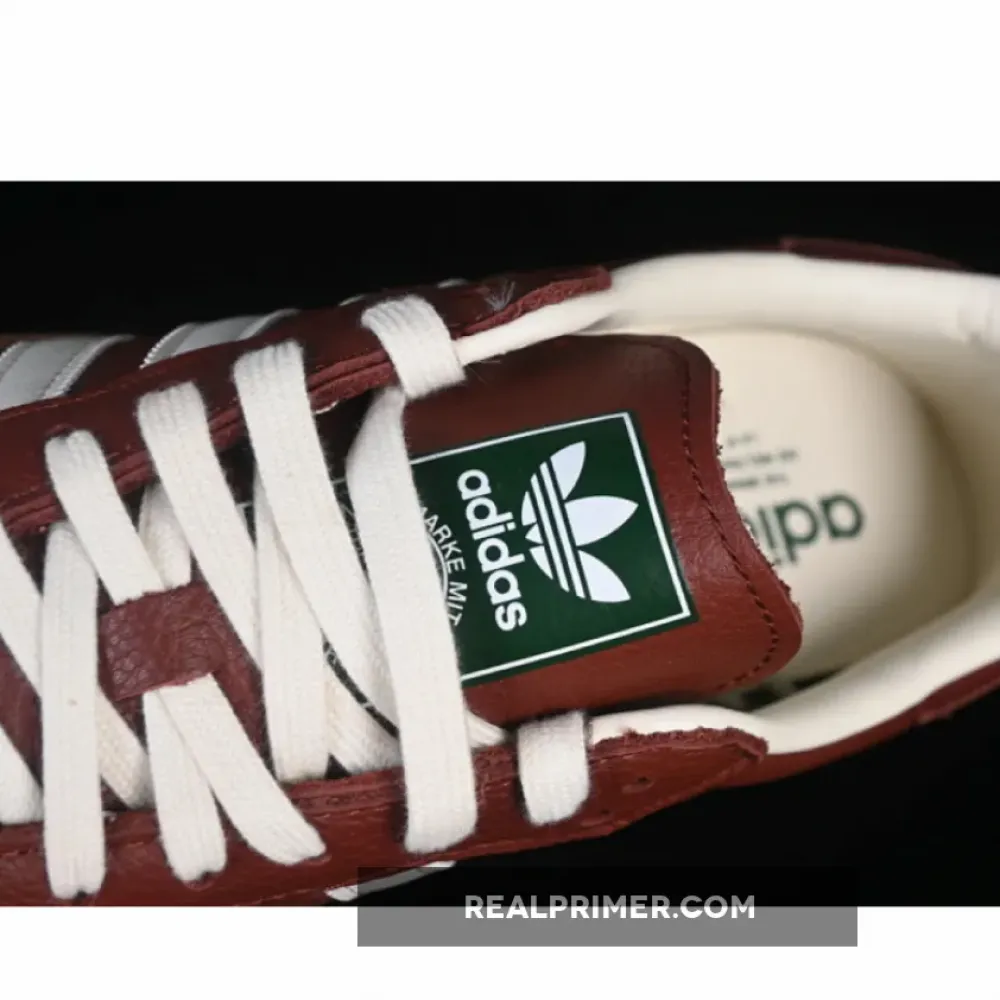 SAMBA OG CLOVER CASUAL BOARD SHOES KHAKI/WINE RED/WHITE JR0892