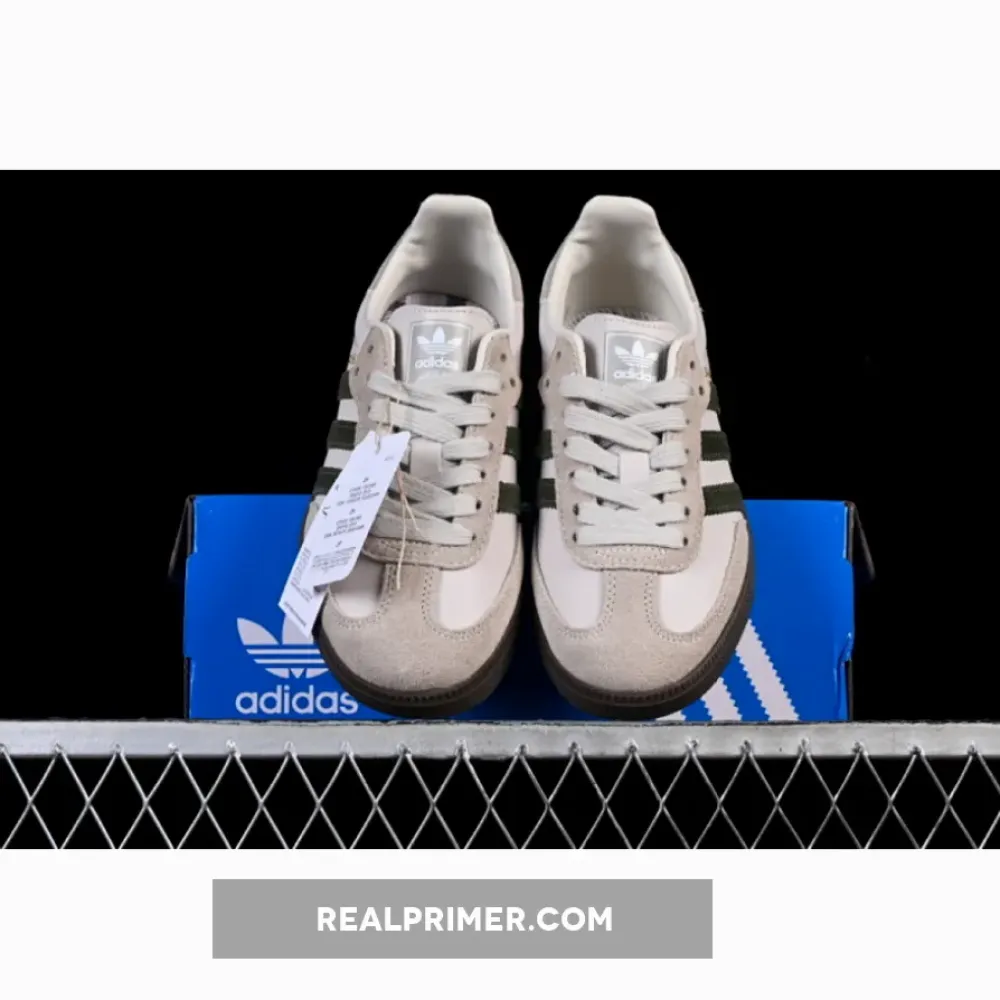 SAMBA OG CLOVER CASUAL BOARD SHOES GREY/COFFEE JR0893