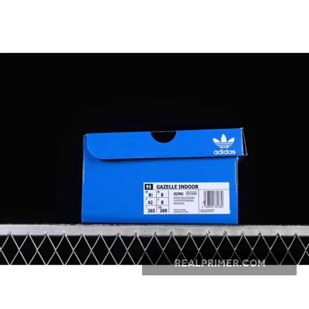 GAZELLE INDOOR SHOES CREAM WHITE / CORE BLACK /BEIGE JQ7083