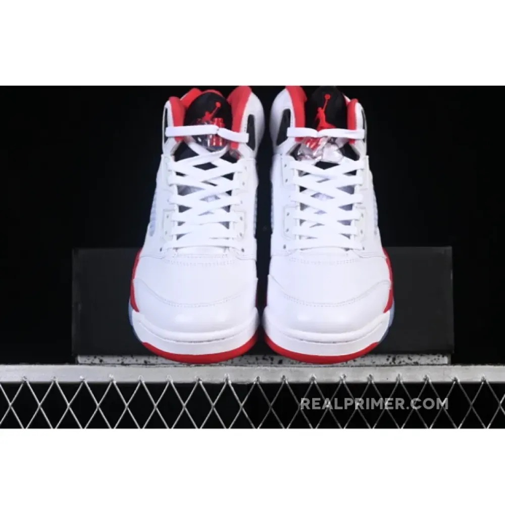 AIR JORDAN 5 RETRO WHITE/FIRE RED/BLACK HQ7978-101