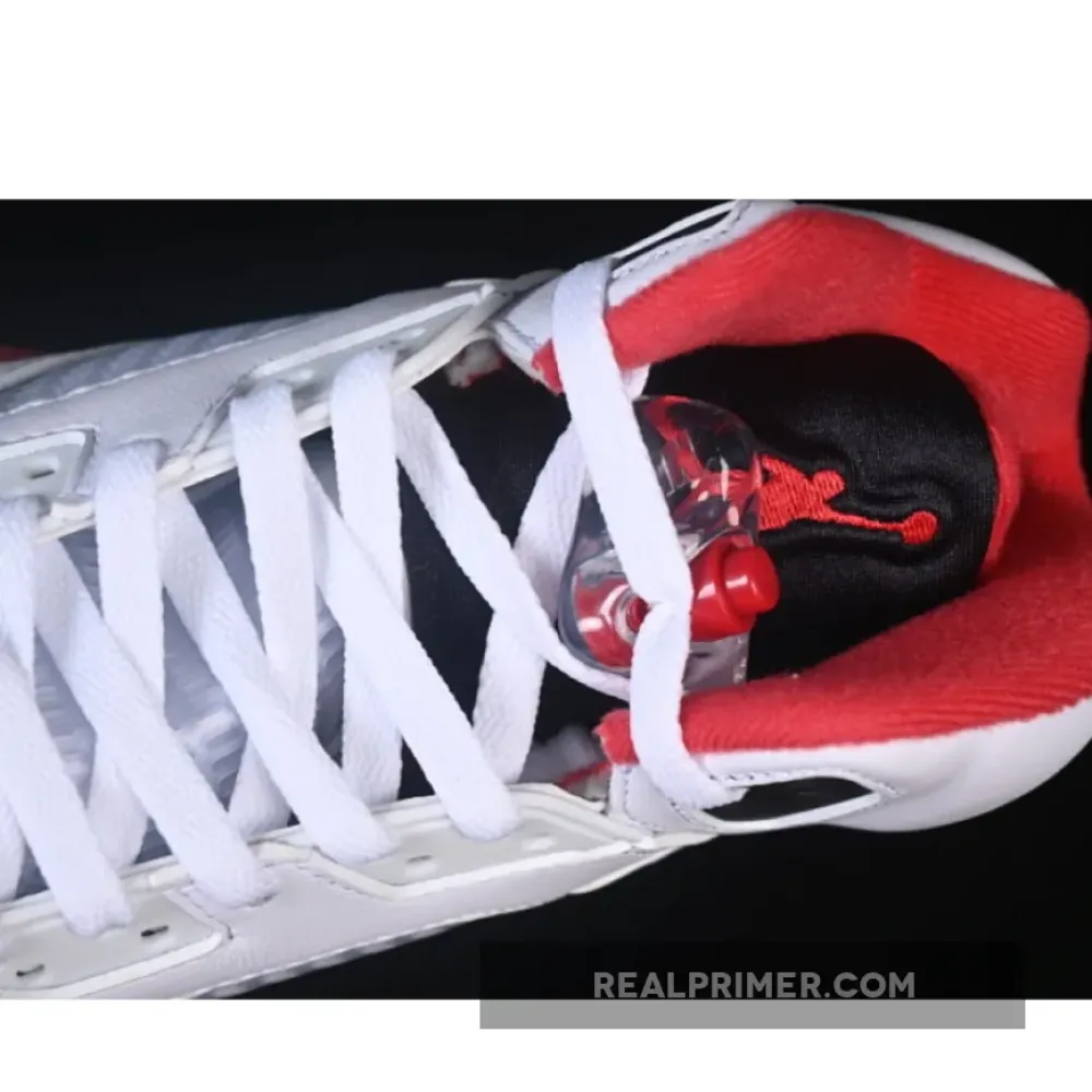 AIR JORDAN 5 RETRO WHITE/FIRE RED/BLACK HQ7978-101