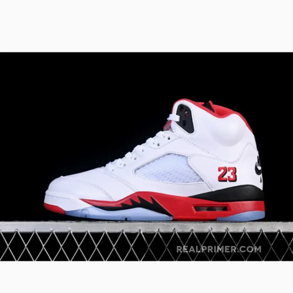AIR JORDAN 5 RETRO WHITE/FIRE RED/BLACK HQ7978-101