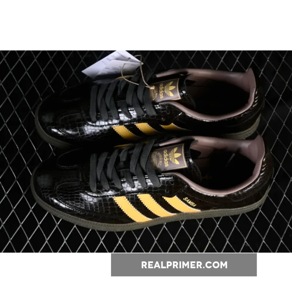 SAMBA OG CLOVER CASUAL BOARD SHOES BLACK/ORANGE KI6280