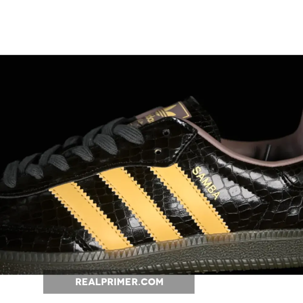 SAMBA OG CLOVER CASUAL BOARD SHOES BLACK/ORANGE KI6280