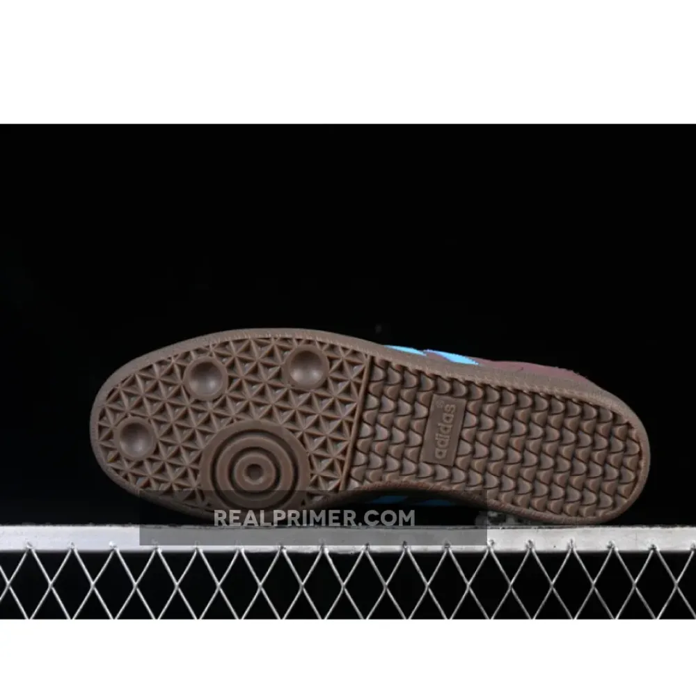 SAMBA OG CLOVER CASUAL BOARD SHOES SKY BLUE/WINE RED JI2733