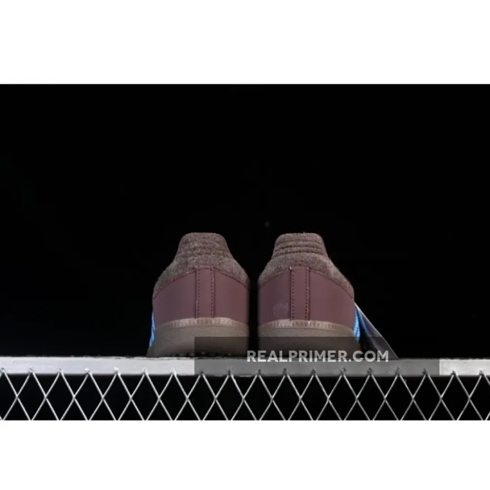 SAMBA OG CLOVER CASUAL BOARD SHOES SKY BLUE/WINE RED JI2733