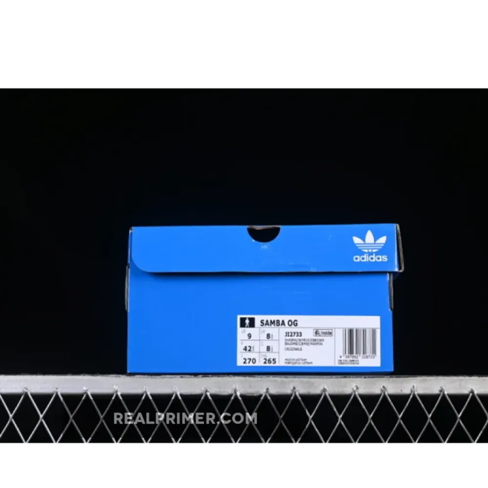 SAMBA OG CLOVER CASUAL BOARD SHOES SKY BLUE/WINE RED JI2733