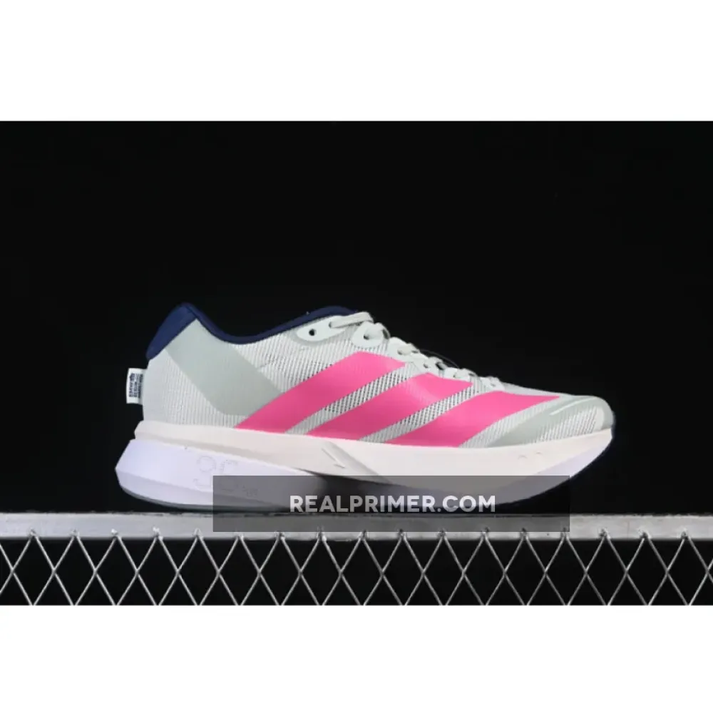 ADIZERO BOSTON 13 LINEN GREEN/SHOCK PINK/DARK BLUE HQ4912