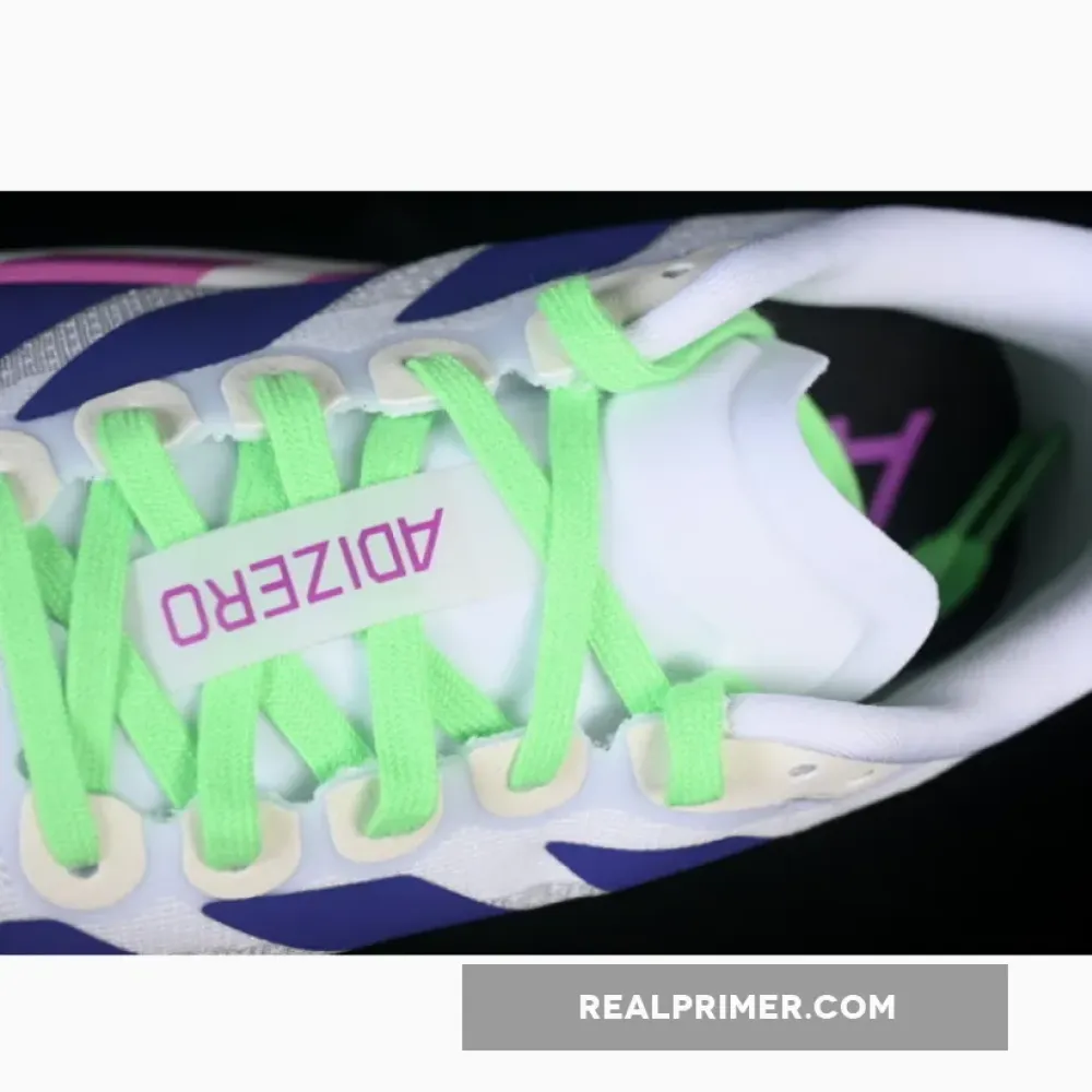ADIZERO EVO SL WHITE/PURPLE/GREEN JS4456
