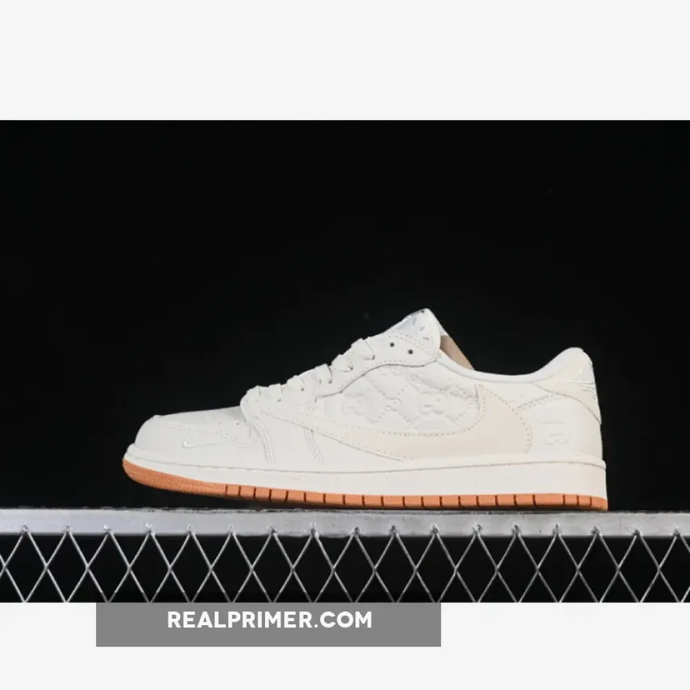 TRAVIS SCOTT X FRAGMENT DESIGN X AIR JORDAN 1 LOW OG SP WHITE/BEIGE LD2025-049